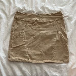 Corduroy Tan Mini Skirt (size M)